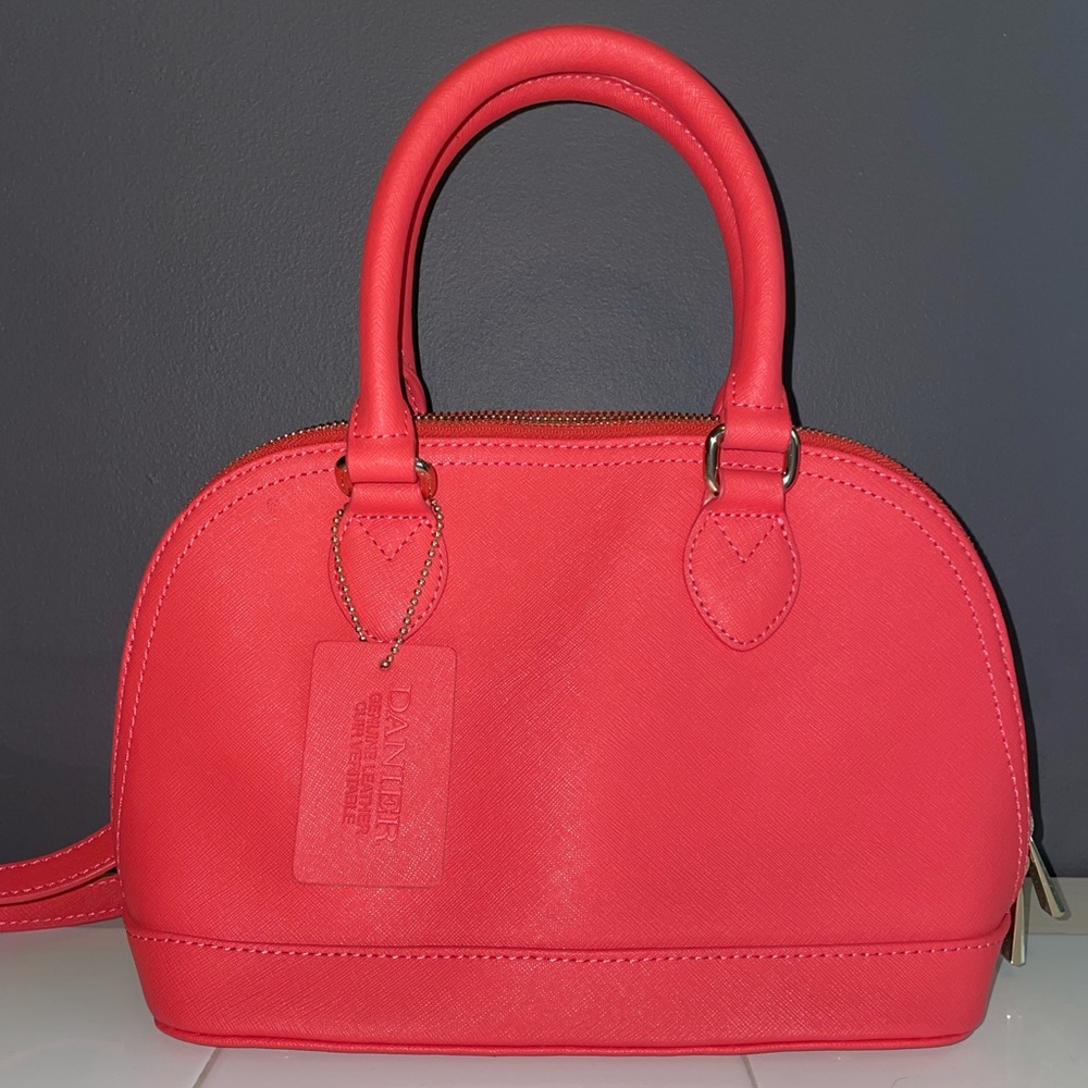 Danier coral leather satchel